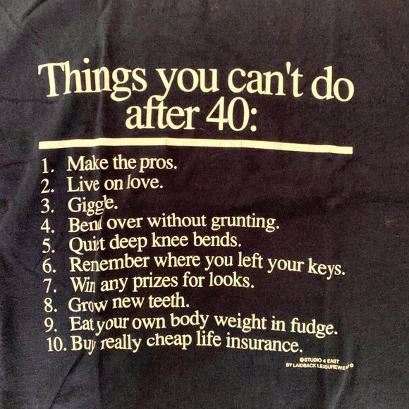 Vintage Y2K Tee Men's Large Blue FOTL Tag Heavy Single Stiched Statement Comedy - Picture 2 of 5